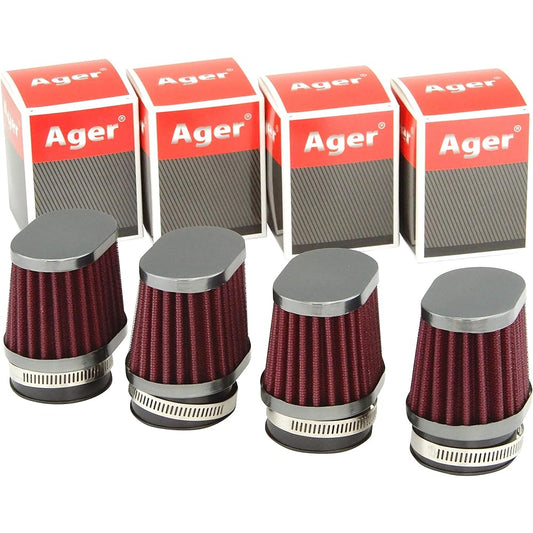 Ager Oval Power Filter Gun Meta x Red 48mm 4 Pack