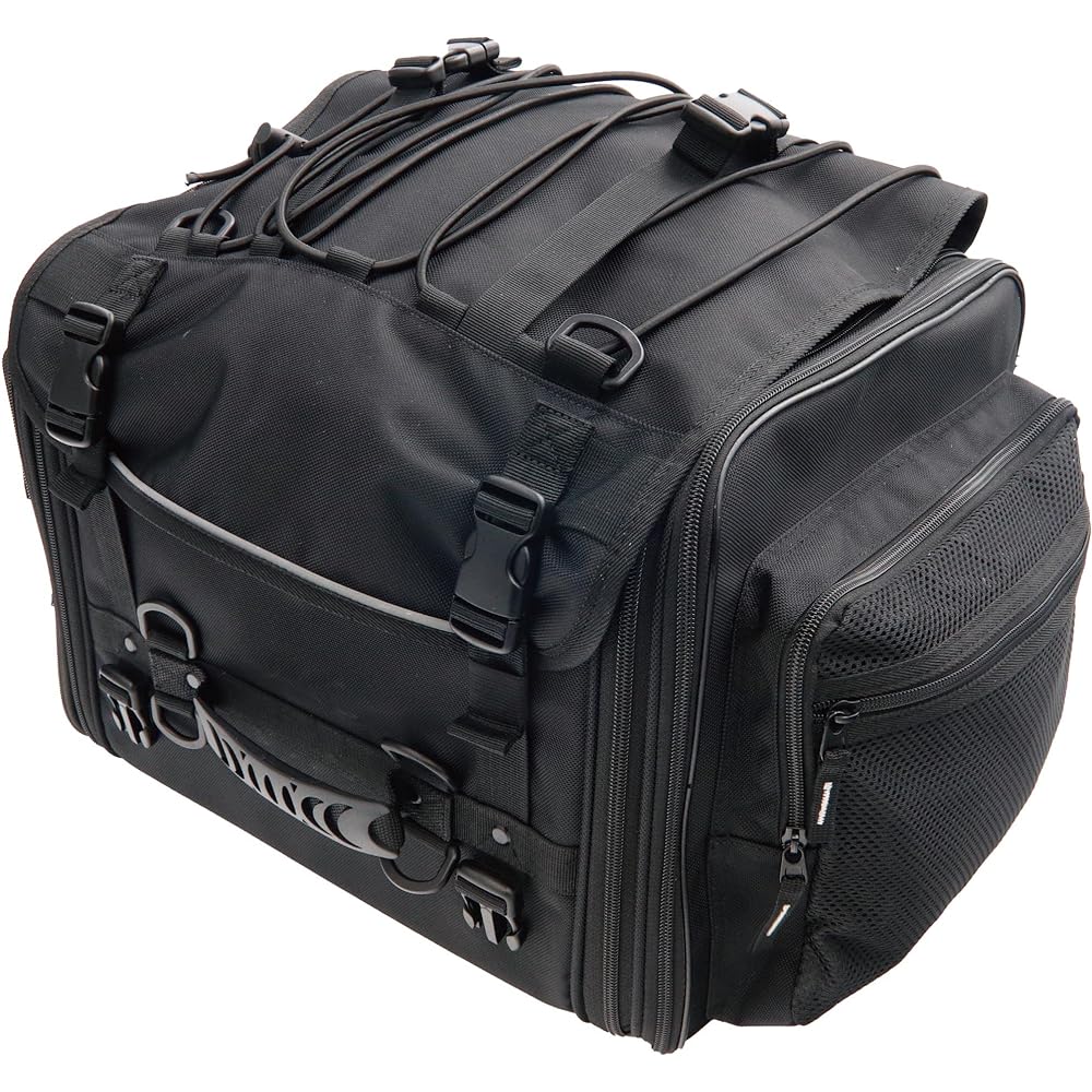 Liberator Plus Motorcycle Seat Bag Touring Bag Rear Box Top Case Pannier Case [Capacity variable from 44L to 60L] (M)