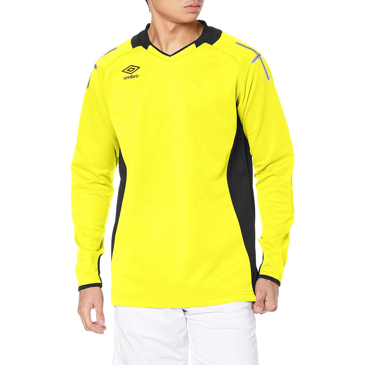 [Umbro] Long Sleeve Shirt for Goalkeepers Soccer Futsal T-Shirt High Strength Material Sweat Absorbent Quick Drying Dry Men's Unisex UAS6707G Unisex Adults