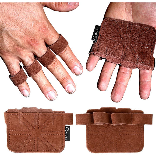 [Co-developed with trainers] Leather training gloves (open type) Breathable, muscle training, anti-slip, prevents blister, improves grip strength, wrist wrap, power grip, gym, genuine leather, can be used with men, women, 3 sizes