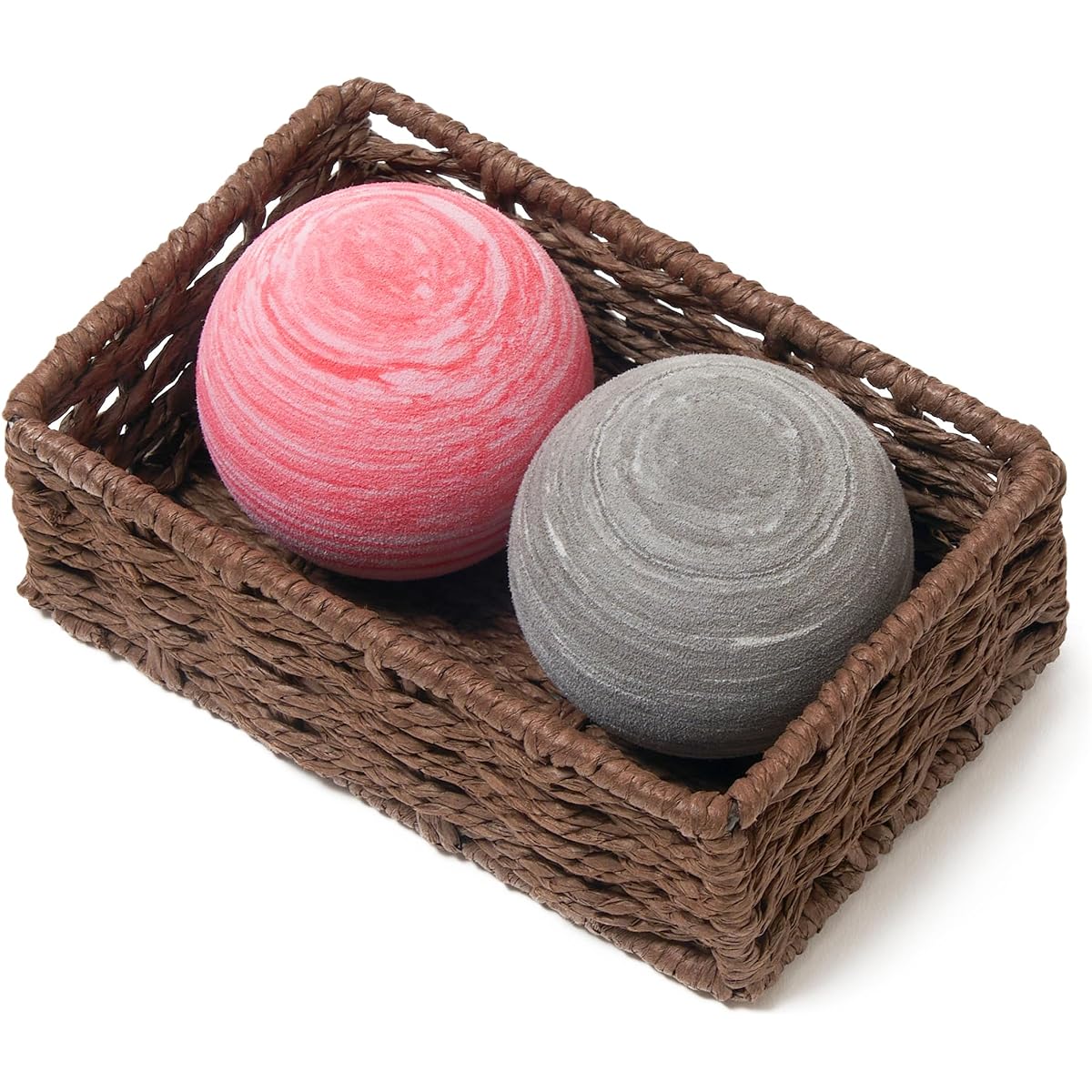 Orakina Stretch Ball (Set of 2, Pink/Gray) Acupuncture Press Design that blends in with your interior Basket that can be displayed anywhere you like Comes with a pouch for easy carrying Orakina