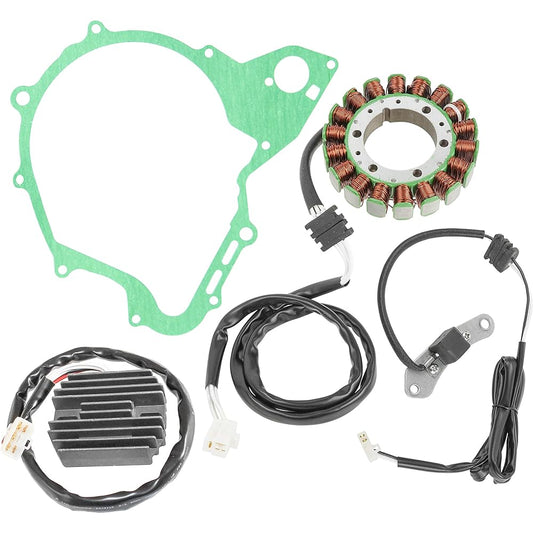 Caltric Stator and Regulator Rectifier with Gasket Compatible with Yamaha V-Star 650 Classic Xvs650 2001-2003