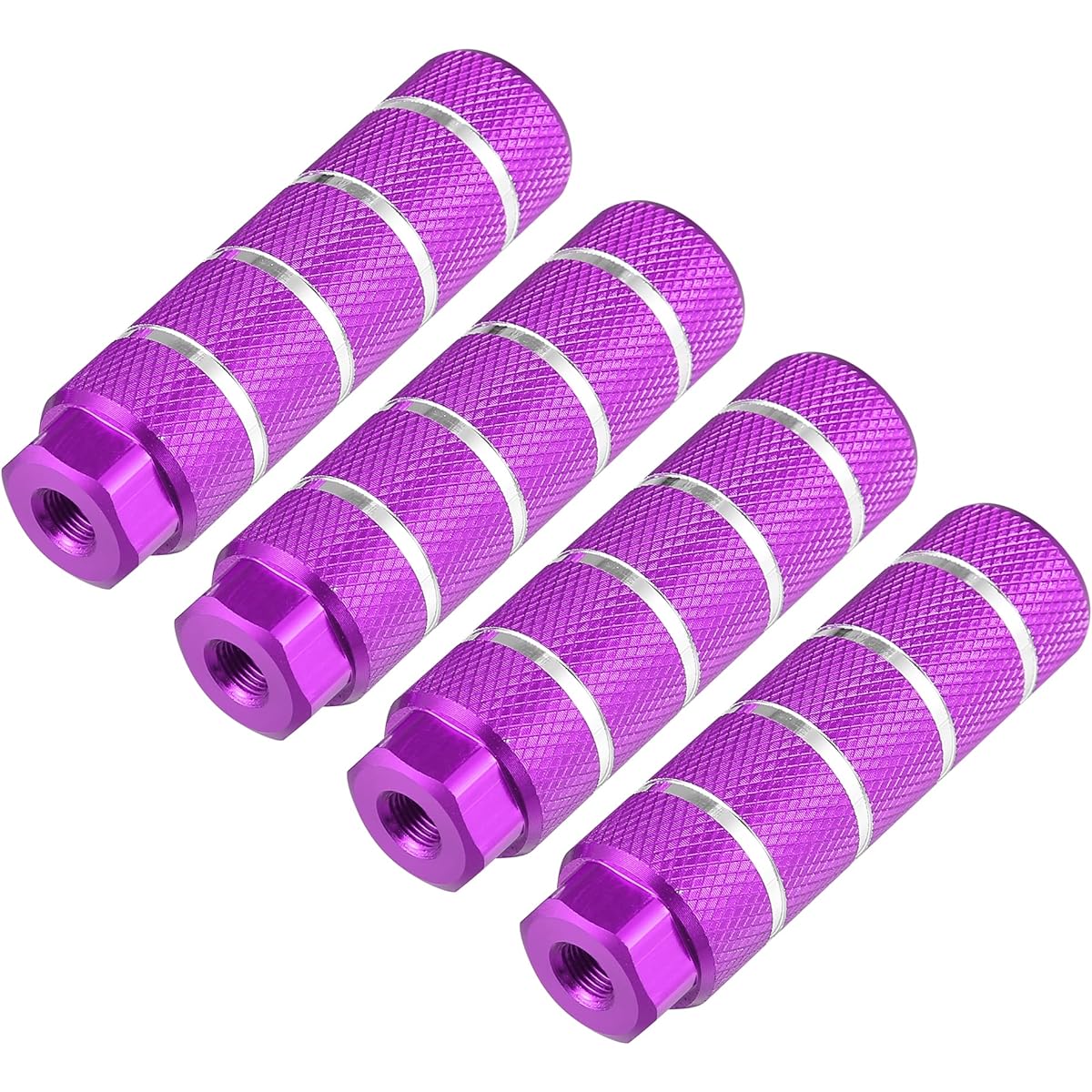 uxcell Bike Footpeg Rear Footpeg Footrest Peg Aluminum Alloy for BMX MTB Bike 9.5mm Axle Diameter 4 Pieces Purple