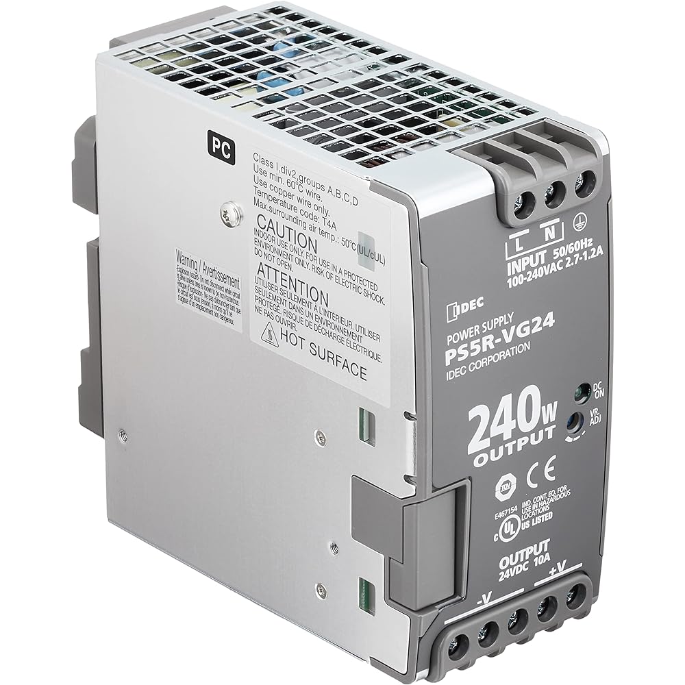 IDEC switching power supply PS5R-V type 240W/24V DIN rail mounting AC100~240V PS5R-VG24