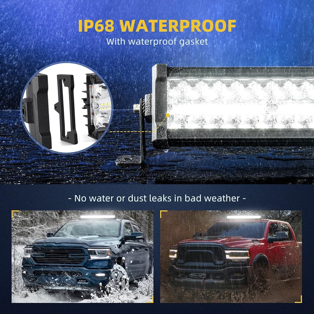 DWVO LED light bar 50 inch curve 720W 3 rows 45000LM upgrade chipset LED worklight off -road operation Fog lamp marineboat IP68