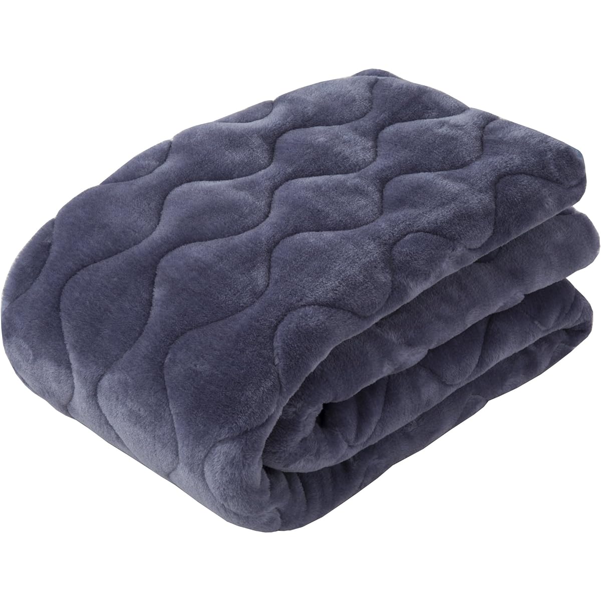 nishikawa [Nishikawa] Warm Bed Pad, Single, Smooth, Flannel, Plain, with Elastic Corners, My Repertoire, Blue PM07002072B