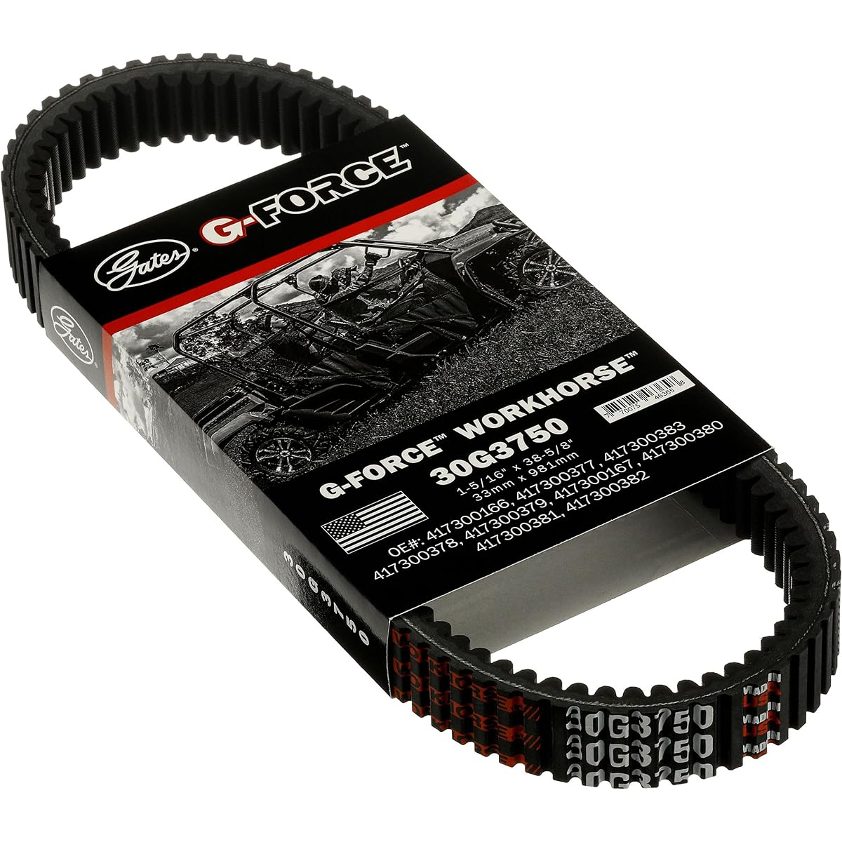 GATES RUBBER COMPANY 30G3750 G-FORCE(TM) BELT