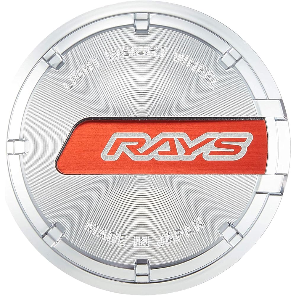 [RAYS] Center Cap Set Gram Lights Red/Silver Set of 4 GRCAP-RDSL4