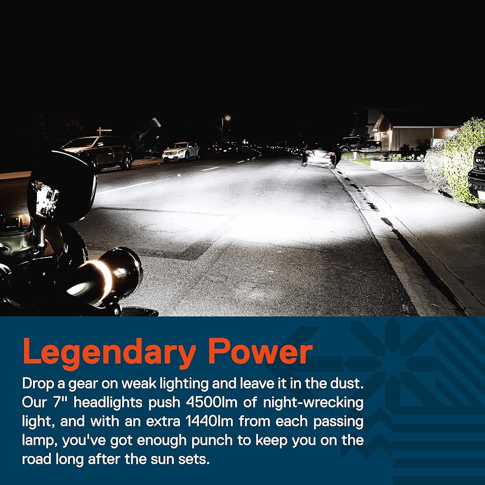 7 inch CREE LED Headlight for Harley Davidson Headlight +4.5 inch Passlight+Mount Bracket