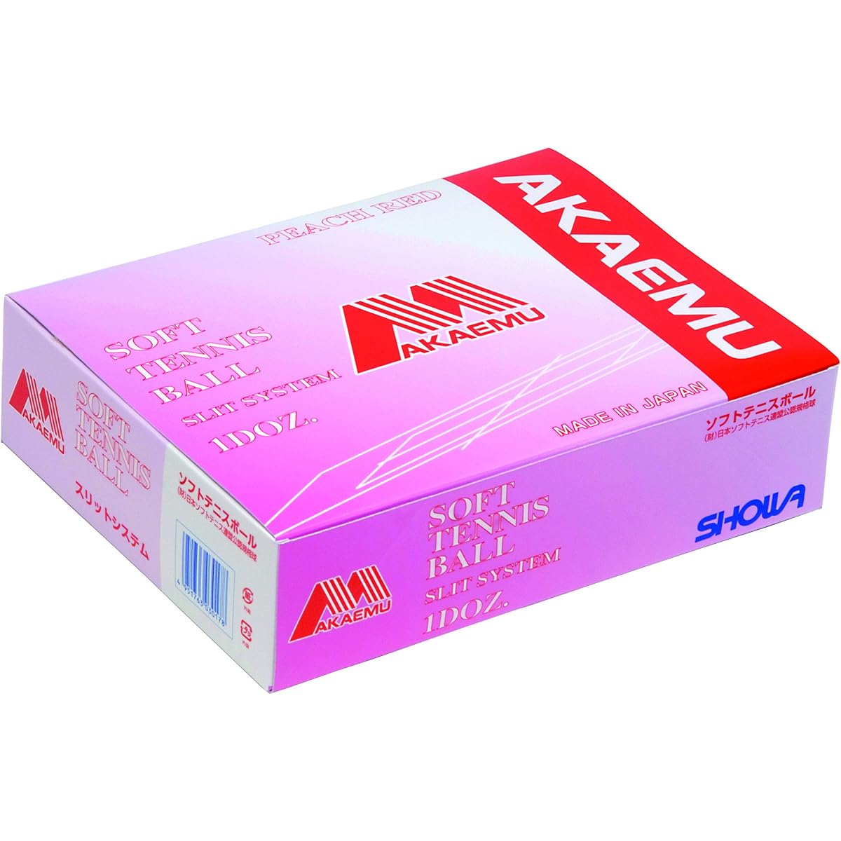 Lucent Akaem Ball (Official Standard Ball) Peach Red 1 Dozen (12 Pieces) M-30100 Peach Red