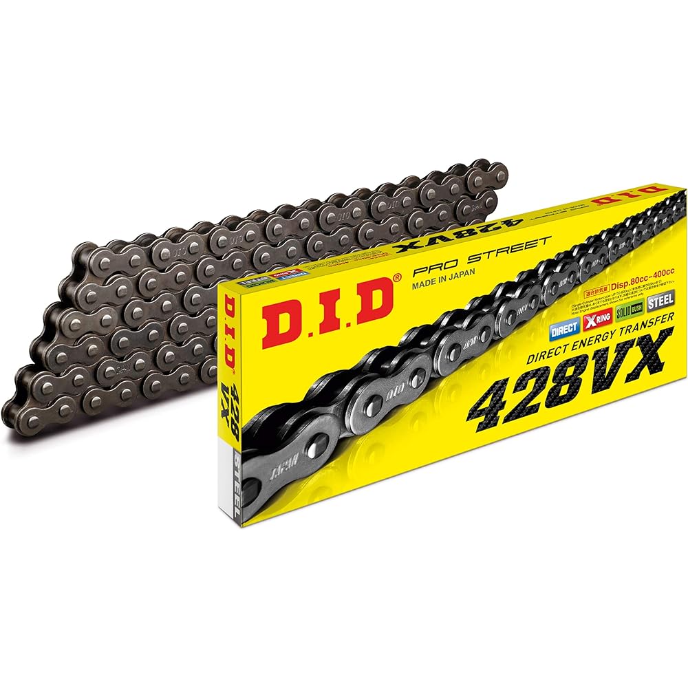 D.I.D Motorcycle Chain Caulk Joint Included 428VX-130ZB STEEL X-Ring for Two Wheels Motorcycle