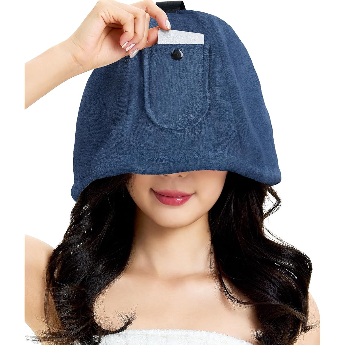 [Sawaiko] Sauna Hat, Men's, Women's, Sauna Cap, Sauna Hat, Sauna Goods, Selectable, Sauna Supplies, Leisure Cap, Towel Fabric, Bath, Hot Spring, Outdoor, Washable, Deep Eyes, Super Absorbent, Quick Drying, Hot Flash Prevention