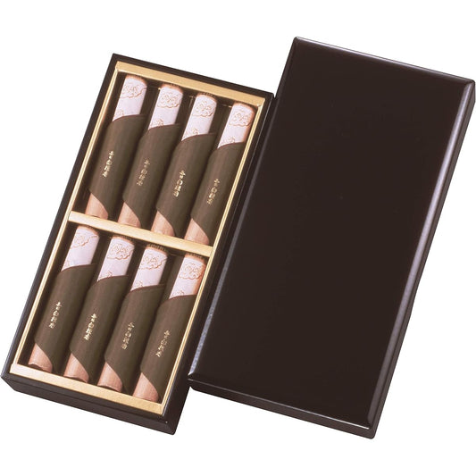 Mainichi sandalwood incense genuine lacquered box short 8 pieces