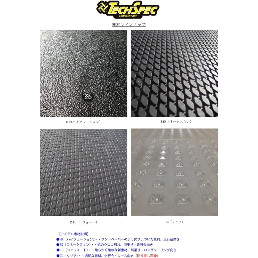 TECHSPEC GRIPSTER Tank Pad SS (Snake Skin) ST1300 01-09 62-0048-SS