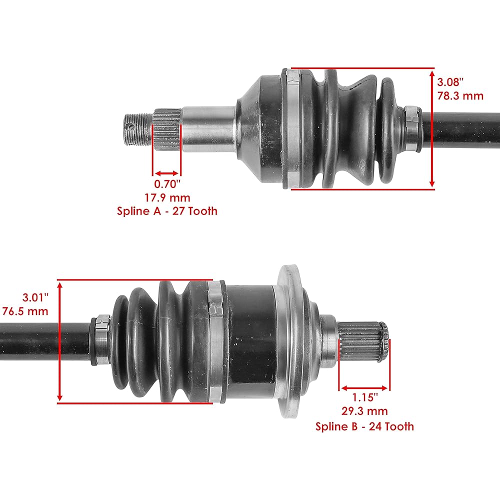 Caltric Front left and right CV Joint Axle ARCTIC CAT PROWLER HDX 700 2008-2015