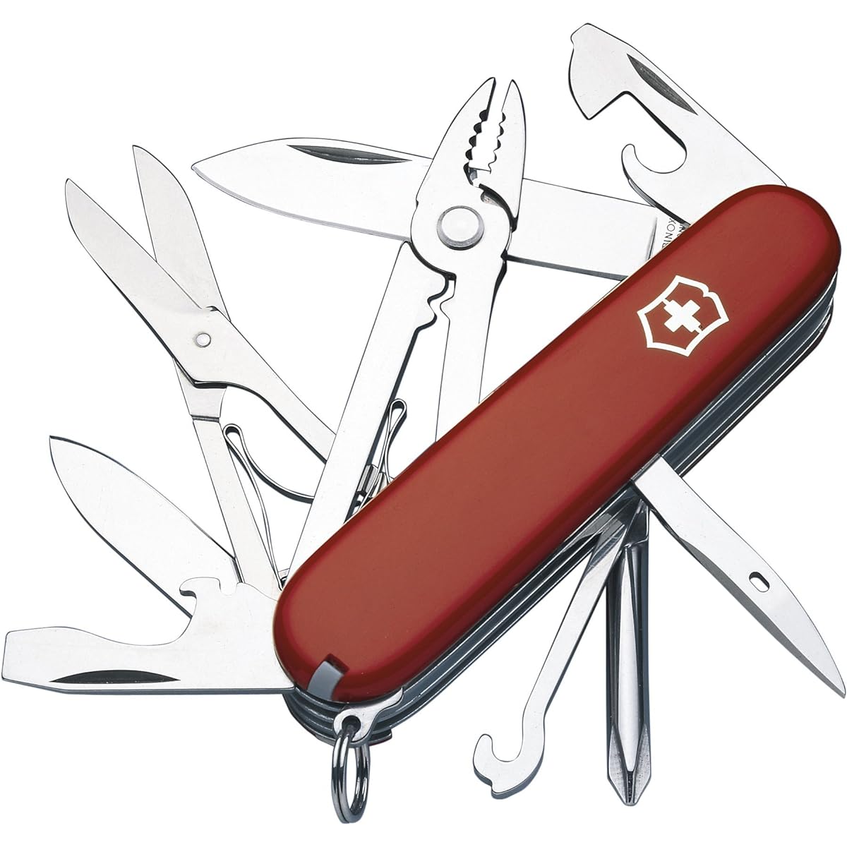 VICTORINOX Deluxe Tinker Multi-Function Knife Outdoor Camping Phillips Screwdriver with Pliers Swiss Made Multi-Tool with 17 Functions Compact Easy to Carry Disaster Prevention Goods Jutoku Knife Universal Knife [Domestic Genuine Product Warranty Include
