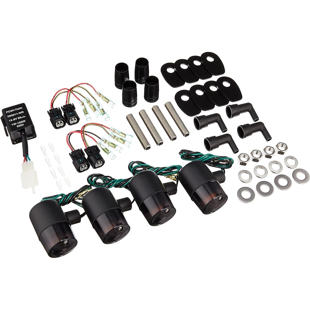 POSH Motorcycle Supplies Turn Signal Kit 71 Type Turn Signal Kit Classical Z900RS/CAFE (18-23) Black Body/Smoke Lens 132093-56