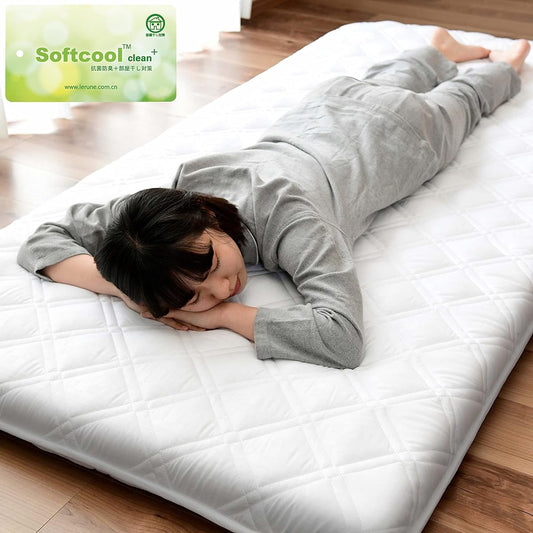 [Yamazen] Mattress, Single, Thick, Volume (3-layer structure with inner core), Anti-mite, Anti-mold, Anti-bacterial, Odor-resistant (Softcool clean+), Pearl White SH-SF(PWH)