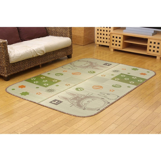 Ikehiko Totoro Rush Rug Carpet Domestic "Japanese Heart" Approx. 140 x 200 cm 8207300