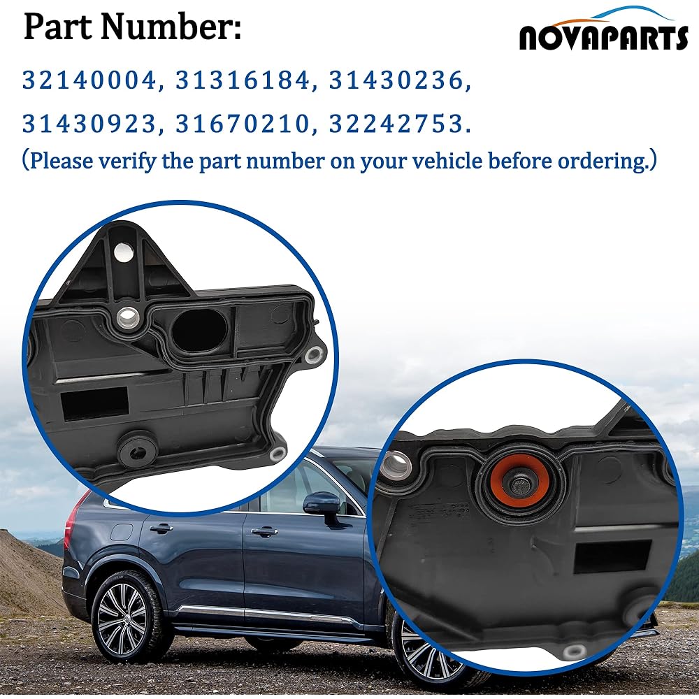 NOVAPARTS 32140004 PCV Valve oil trap with gasket 2014-2021 Volvo XC60 S60 S80 S90 S90 V60 V90 XC70 XC70 XC70 2.0L 4 Cylinder 32242753 316092 3316 for 31626. 70210