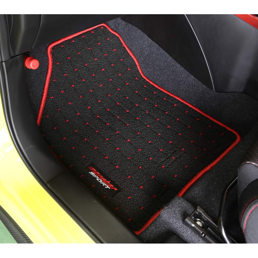 MONSTER SPORT Floor Mat for Swift Sport [ZC33S]/Swift [ZC13S/ZC43S/ZC53S/ZD53S/ZC83S/ZD83S] Black x Red 894550-7600M