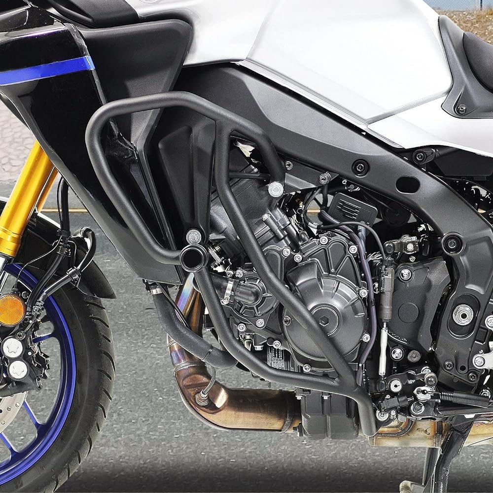 Suitable for Y.amaha TRACER 9 Tracer9 GT 2021 2022 2023, Motorcycle Highway Crash Bar Stunt Cage Bar Engine Guard Bumper Side Frame Slider Gas Tank Fall Prevention Device Steel Modified Parts 21-23