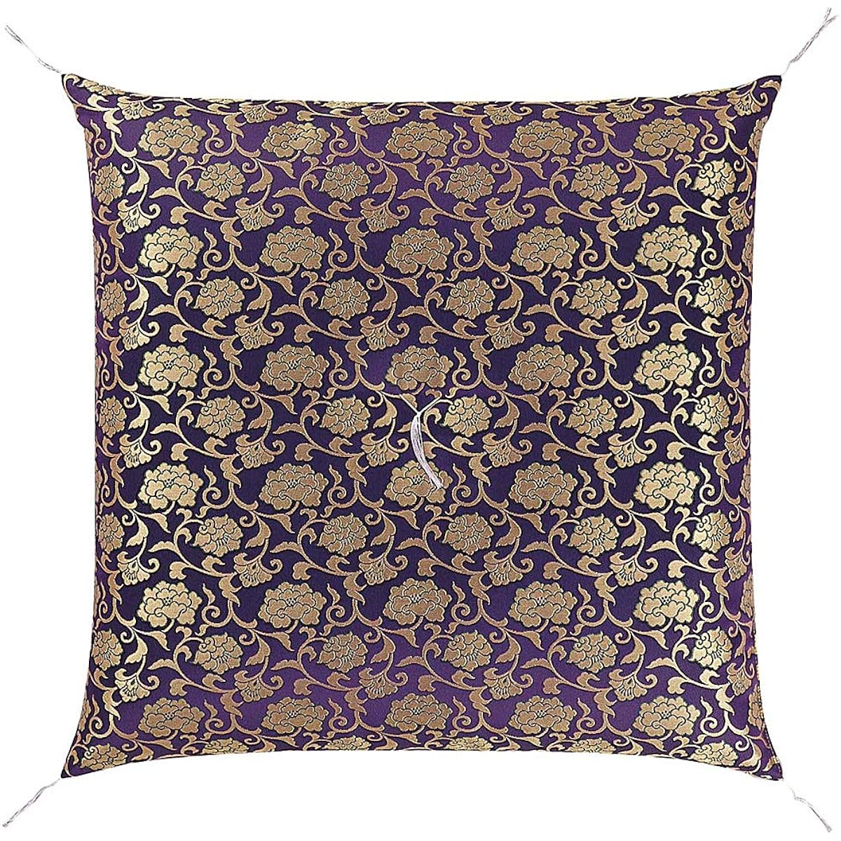Buddhist Altar Shop Takita Shoten Gozen Zabuton (Buddha Zabuton) Arabesque Kintsu Purple ◆ Memorial Service Buddhist Altar Buddhist Obon Temple Use Gold Brocade Zabuton Obon Supplies Made in Japan