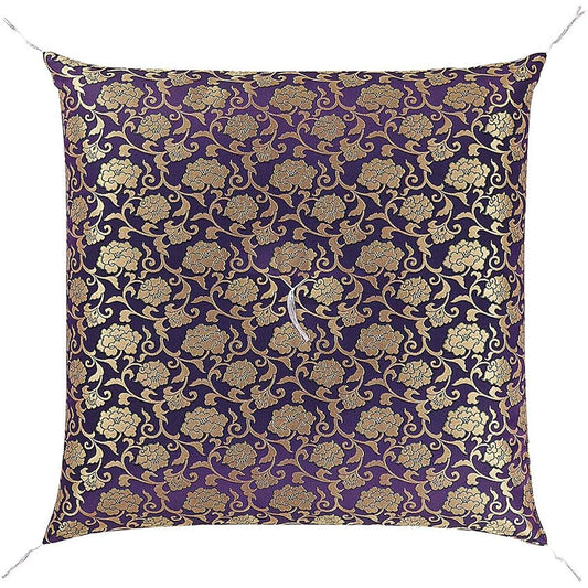 Buddhist Altar Shop Takita Shoten Gozen Zabuton (Buddha Zabuton) Arabesque Kintsu Purple ◆ Memorial Service Buddhist Altar Buddhist Obon Temple Use Gold Brocade Zabuton Obon Supplies Made in Japan