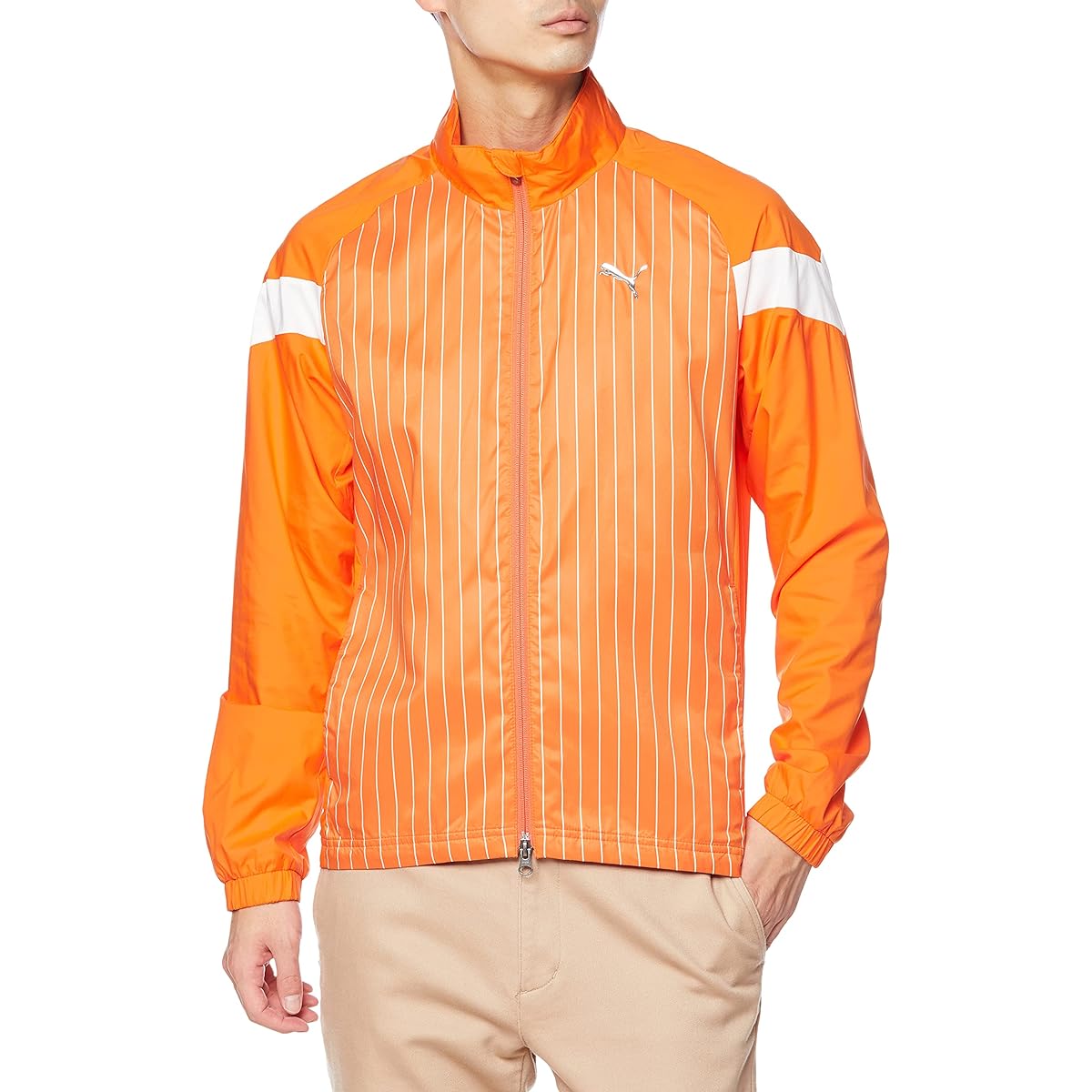 [PUMA] Men's Outerwear Golf Striped Full Zip Blouson