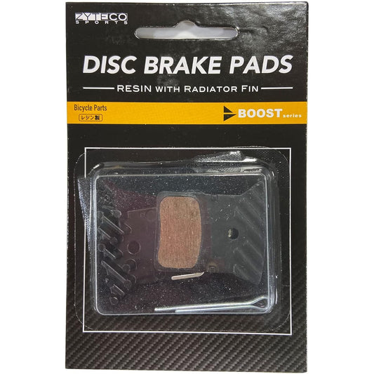JITECO Sports BOOST Boost Disc Brake Pad SHIMANO Compatible Resin Made with Fins DB-PADS1RE Black