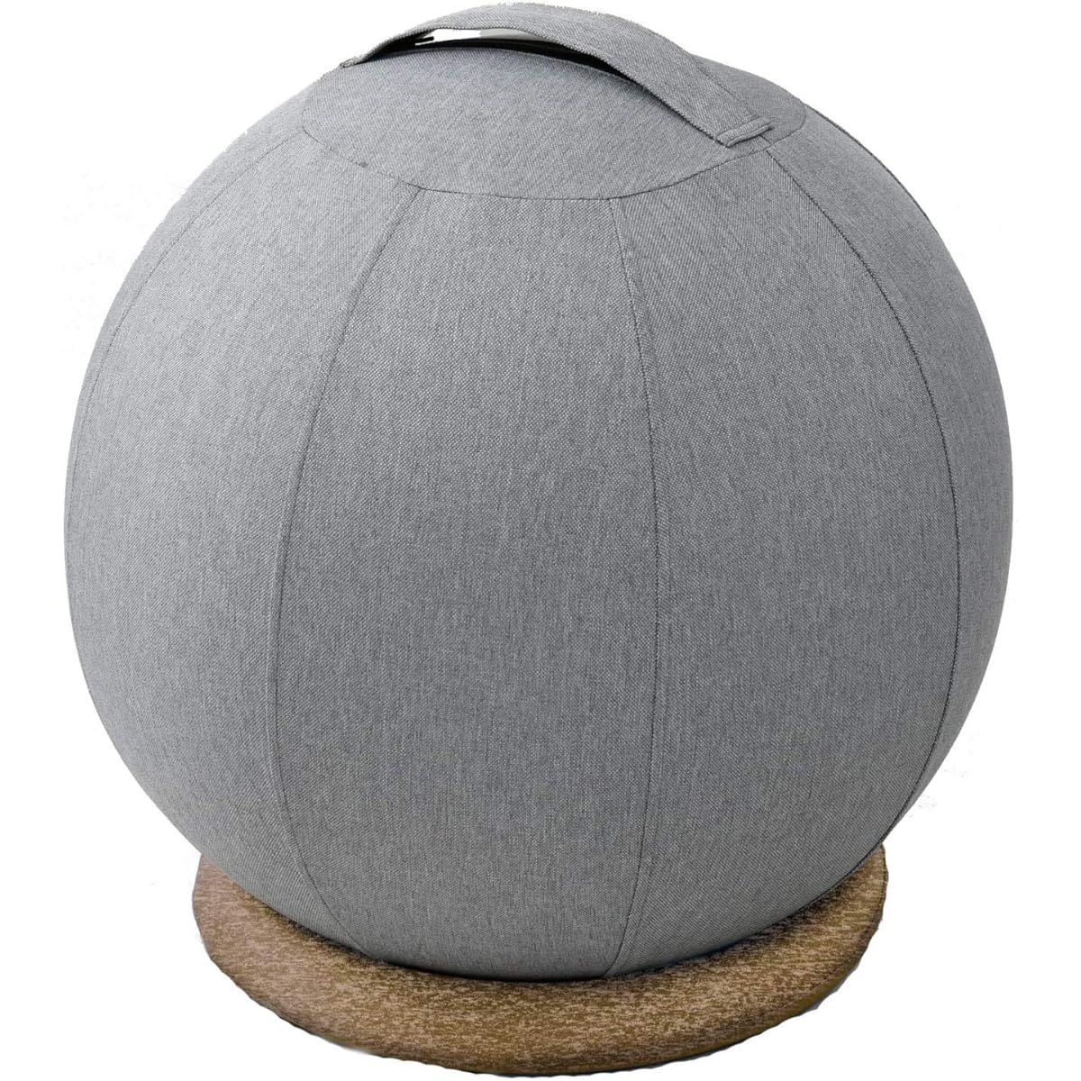 [Yamazen] Balance Ball 55cm Balance Chair (with base/inflator/cover/handle) Chair that blends well with interior decor Gray HBS-55(GY)