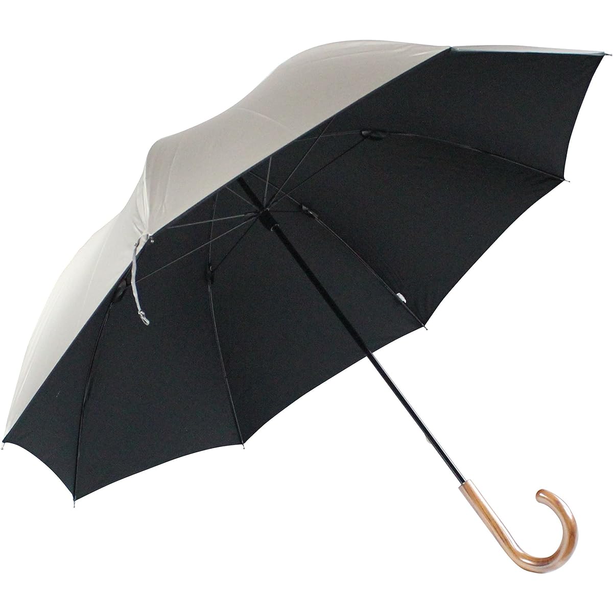 Block out sunlight! Parasol for both sun and rain, durable and high-grade lightweight carbon bone x silver fabric, cuts over 99% of UV rays, UPF 50+, hand-opening umbrella