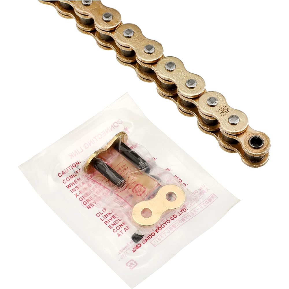 D.I.D Motorcycle Chain Caulk Joint Included 525VX3-110ZB G&G (Gold) For Two Wheel Motorcycles