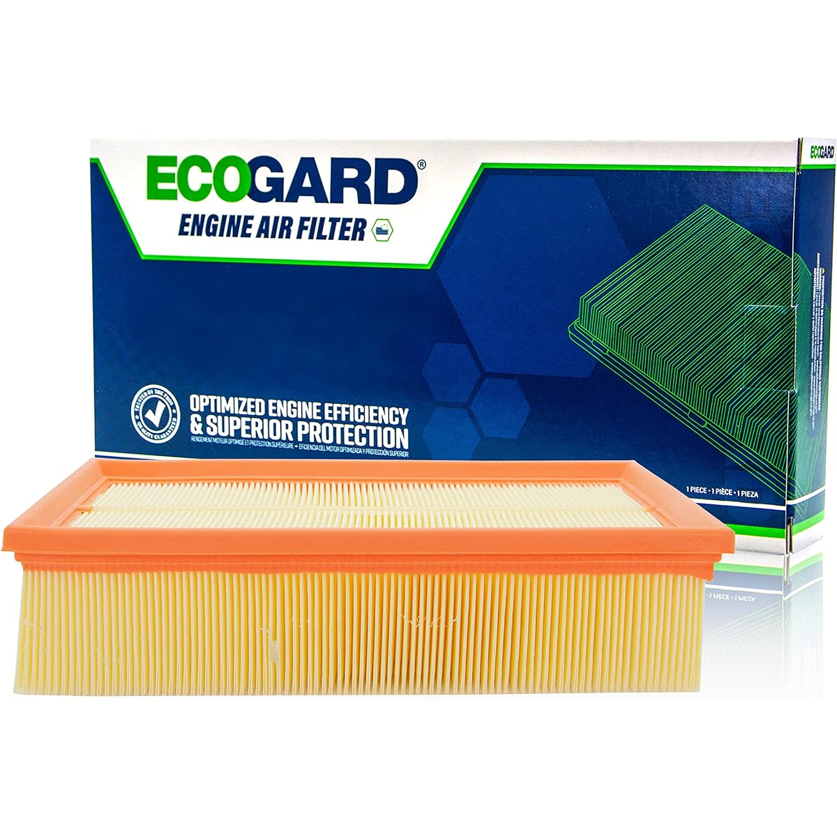 ECOGARD XA10469 Premium Engine Air Filter VOLKSWAGEN TIGUAN 2.0L 2018-2019, GTI 2.0L 2015-2018, GOLF 1.8L 2015-2018, GOLF Sportwagen 1.8L 2015-2018, GOLF R 2.0L 015-2015-2015-2018 19