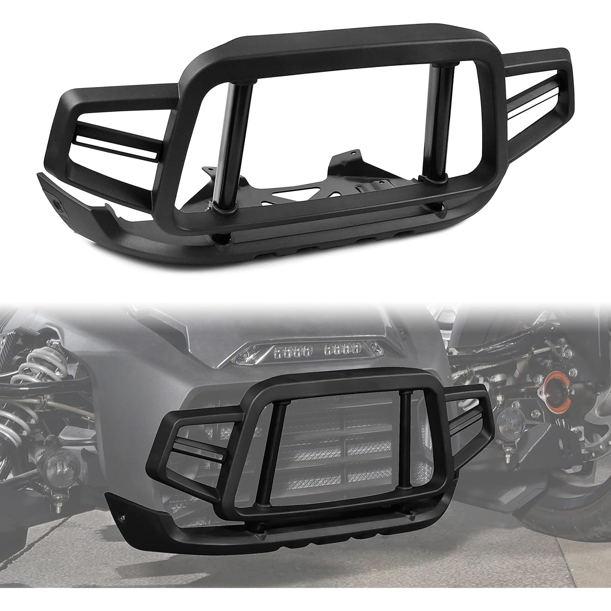 Front bumper guard kit CAN-am Ryker Sautvs Front Profile Bumper Guard Protector CAN AM RYKER 600 900 SPORT & RYKER RALLY EDITION All model accessories (#219401108 replacement)