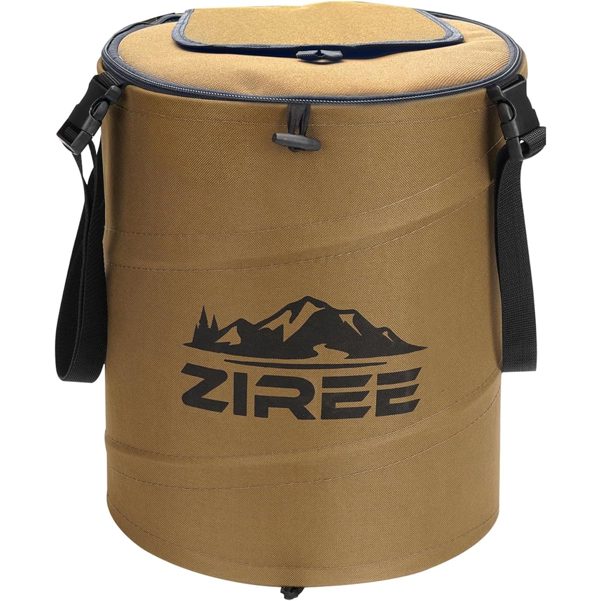 ZIREE Camping Trash Can Folding Bucket Lightweight Soft Trash Box Large Capacity Pop-up with Lid Waterproof Firewood Bin Car Wash Disaster Multifunctional Outdoor Dust Box