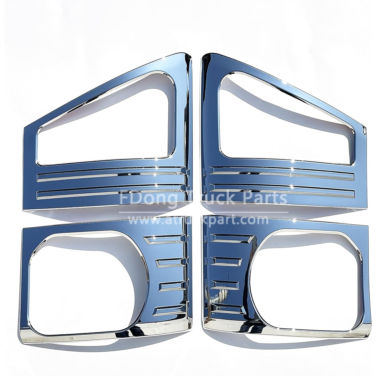 Isuzu 07 Forward 07 Elf High Cab/Wide Cab Plated Headlight Cover Turn Signal Lens Cover Corner Lamp Cover Plated Parts