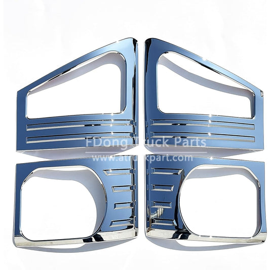 Isuzu 07 Forward 07 Elf High Cab/Wide Cab Plated Headlight Cover Turn Signal Lens Cover Corner Lamp Cover Plated Parts