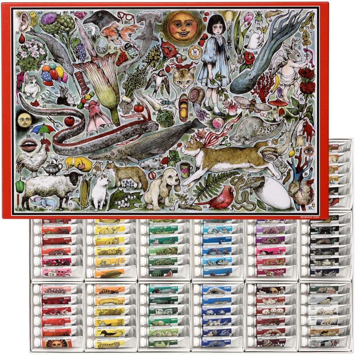 HOLBEIN Holbein Industries Yuko Higuchi x Holbein 2023 Collaboration Item Transparent Watercolor Paint 5ml No. 2 108 Color Set (083442)