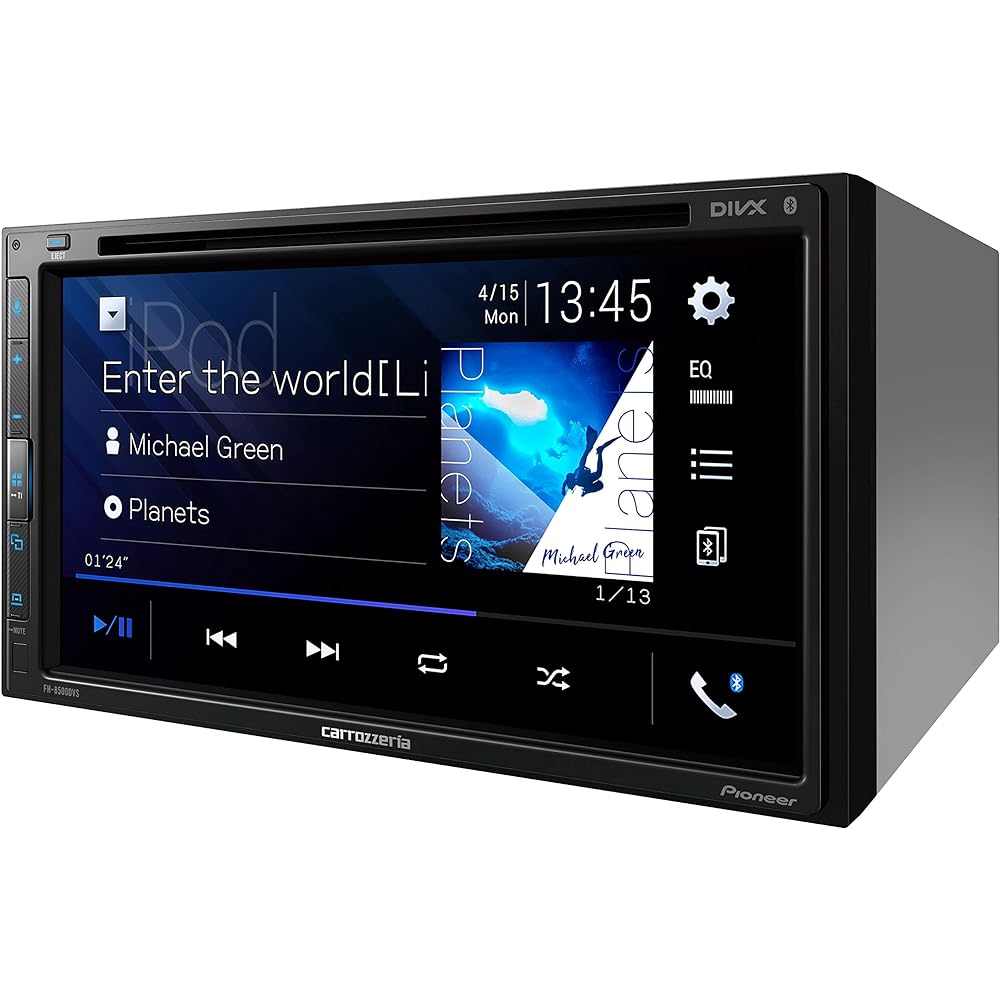 Pioneer Display Audio FH-8500DVS 6.8 inch 2DIN AppleCarPlay AndroidAuto™ Compatible CD DVD USB Bluetooth iPod iPhone AUX DSP Carrozzeria