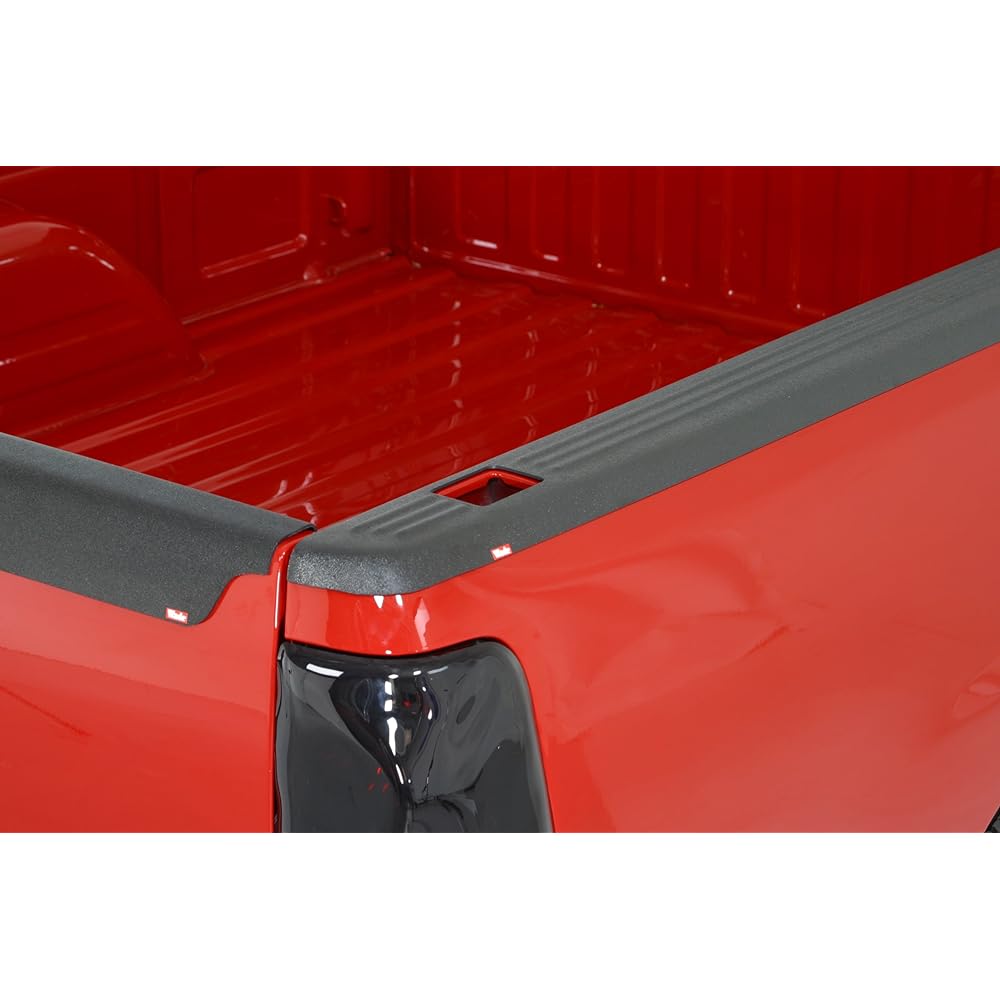 Wade 72 - 01451 TRUCK Bed Rail Cap Black Rib Knitting Finish With Stake Hole for 2002 - 2009 DODGE RAM 1500 2500 with 6.5 FT Bed (Set of 2)