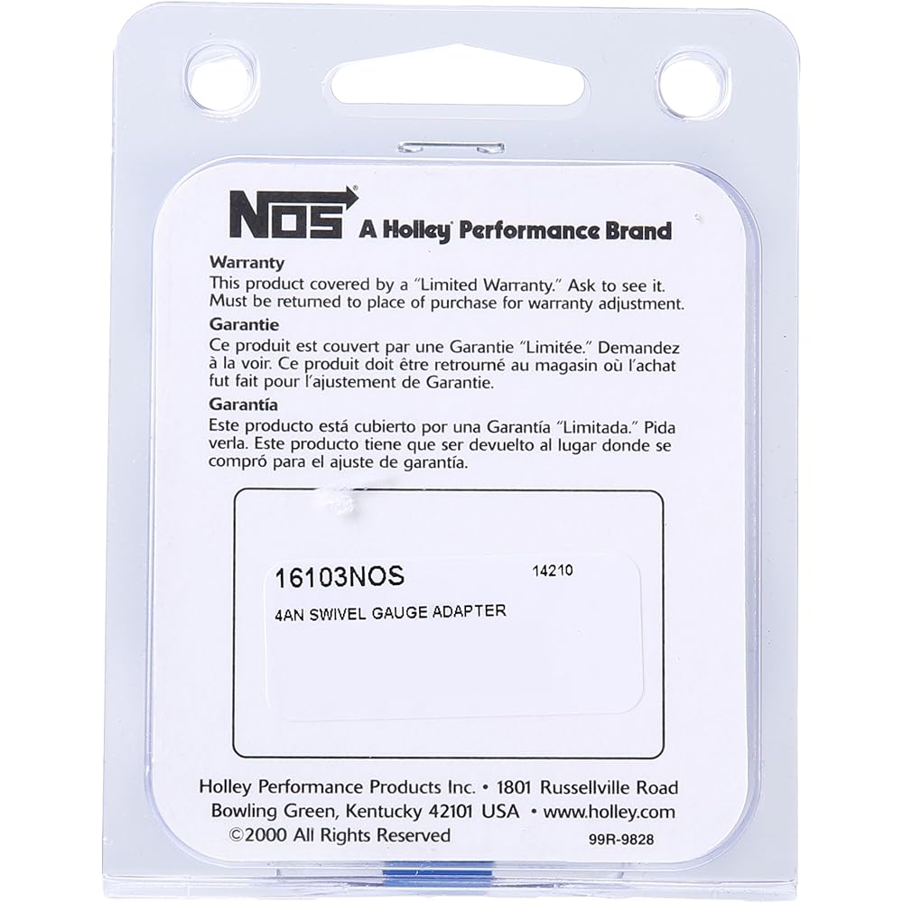 NOS 16103 Blue Extreme Oxide Nitrogen Bottle Gauge Adapter