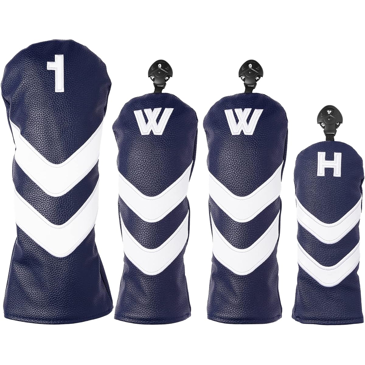 Golf Headcover Putter Headcover Set of 4 Club Headcover Set Fits Driver Fairway UT Hybrid Headcover