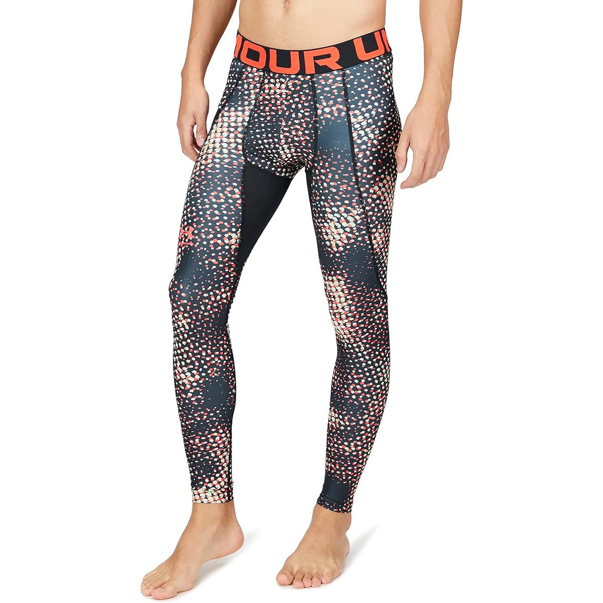 [Under Armor] Training Base Layer UA Heat Gear Armor Print Leggings Men's