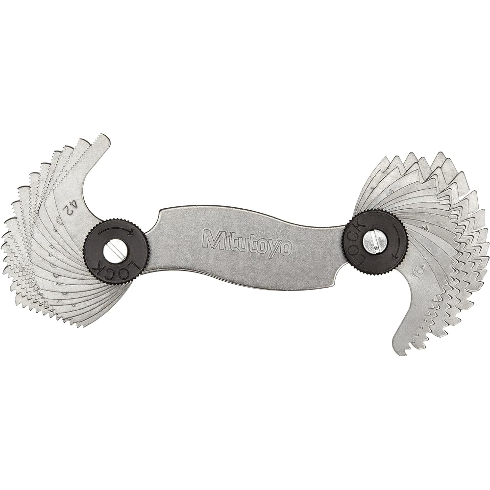 Mitutoyo 188-111, Screw Pitch Gage, 4 - 42 TPI, 30 Leaves by Mitutoyo