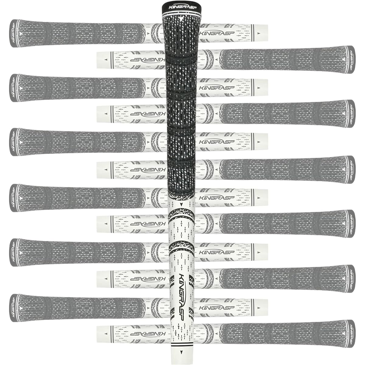 Set of 13 KINGRASP Golf Grips Standard/Medium Soft feel, non-slip, comfortable hybrid golf club grips Standard. 6 color options,