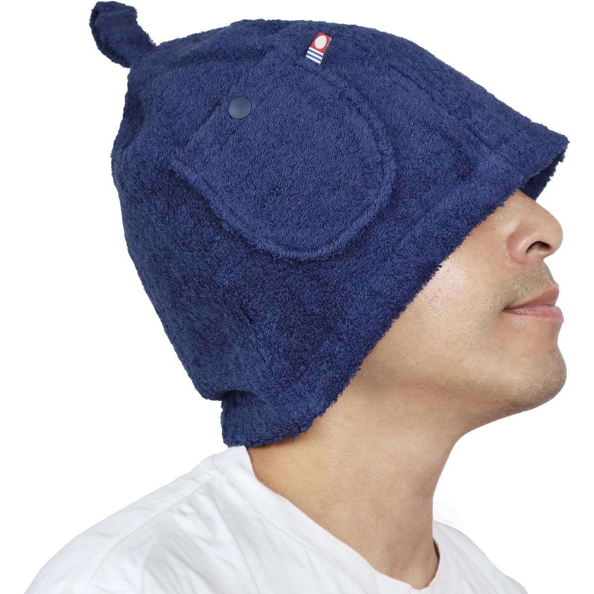 SAUNOVA Immersive Sauna Hat, Imabari Towel Brand Certified, Sauna Hat, Men's, Women's, Unisex, Large, Machine Washable, Prevents Hot Flashes, Prevents Hair Damage, Includes Key Pocket, Towel Saunova