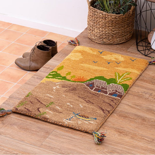 Hagiwara GABBEH Entrance Mat Indoor Approx. 60 x 90cm "GABBEH A9" Create a luxurious relaxing space