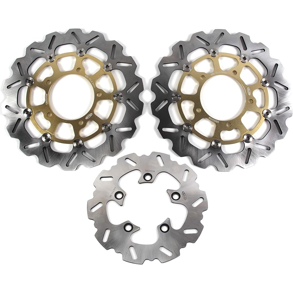 Arashi Front and Rear Brake Disc Rotor for Suzuki GSXR1000 GSX-R1000 2005-2008 K5 K6 K7 K8 Motorcycle Replacement Accessories Gold
