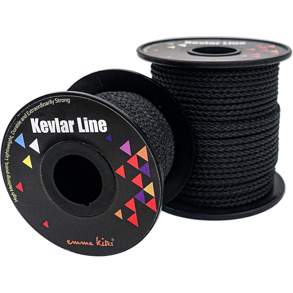 emma kites 100% Braid Kevlar Line Black High Strength Lightweight Braided Construction 31M x 135kg / 300lb Breaking Strength Outdoor Sports Survival Fishing Hiking Accessory Cord General Purpose